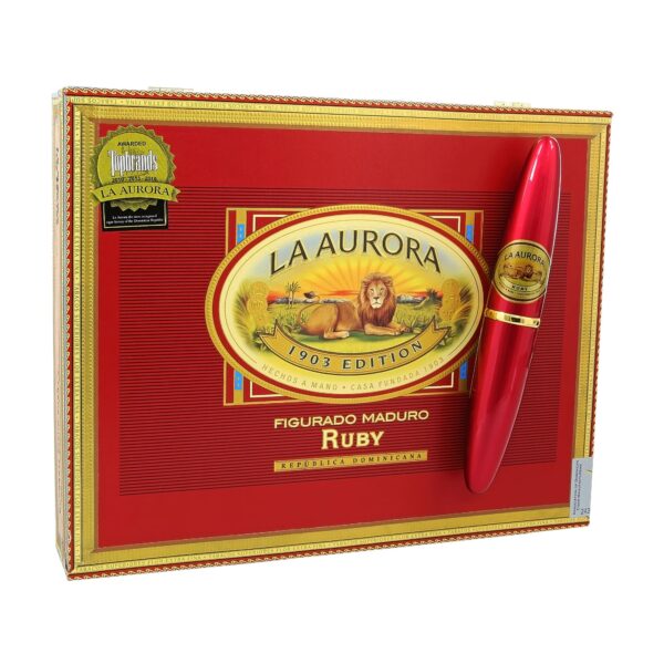La Aurora Preferidos 1903 Doble Figurado Ruby 5x54Tubo - Image 2